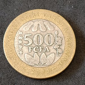 Moeda de 500 Francos da África Ocidental - Ano 2003