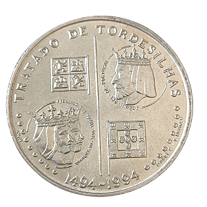 Moeda 200 Escudos 1994 - Série dos Descobrimentos – Tratado de Tordesilhas