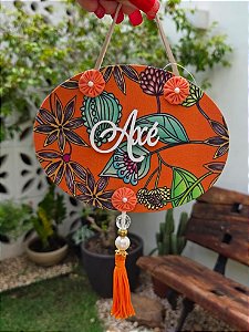 Placa Decorativa M | Axé Laranja