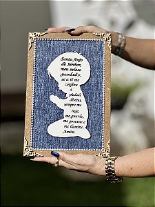 Quadro Santo Anjo | Menino | Jeans