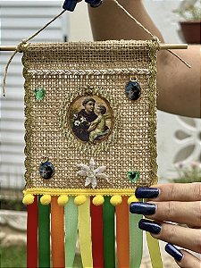 Mini Estandarte São Pedro #002 | 12cm x 11cm