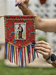 Mini Estandarte São Benedito | 18cm x 16cm
