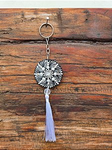 Chaveiro Mandala Ponto a Ponto – Pintado à Mão #002 | 19cm x 4cm