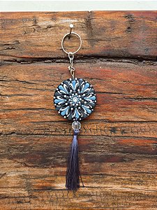 Chaveiro Mandala Ponto a Ponto – Pintado à Mão #010 | 19cm x 4cm