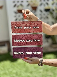 Trio Inspirar – Painel em MDF com Frases #001 | 30cm x 22cm