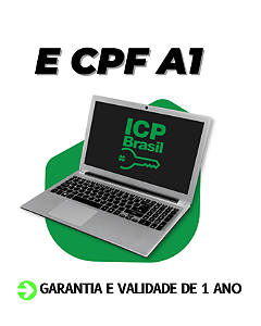 Certificado Digital e-CPF A1 com 12 Meses de Validade