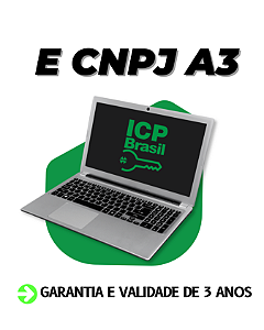 Renovação e-CNPJ A3 com Token ou Cartão 36 Meses de Validade