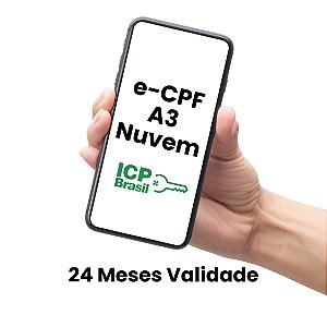 Certificado Digital e-CPF A3 Nuvem 24 Meses para contador com CRC Ativo