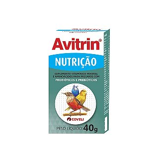 Avitrin Nutrição Suplemento Vitamínico para Pássaros Coveli 40 g