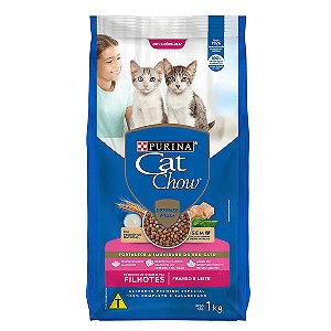 Ração Cat Chow Filhotes Frango e Leite 1 kg