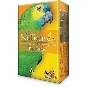 Farinhada Nutrópica para Papagaio a Base de Mel, Ovos e Frutas 300g