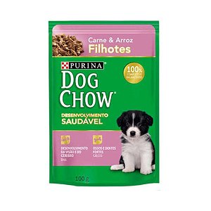 Dog Chow Sache Filhote Carne e Arroz Racas Grandes 100 g