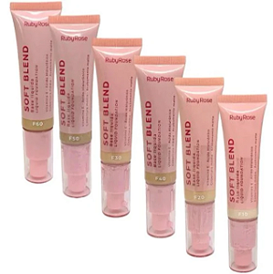 Base Líquida Soft Blend Ruby Rose - Cobertura Perfeita e Acabamento Natural