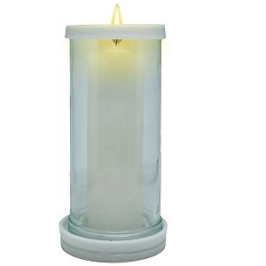Porta Vela Vidro E Marmore Para Velas Palito E Vela 7 Dias