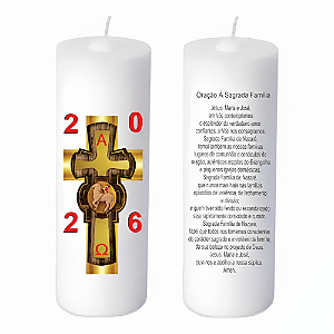 Mini Círio Pascal - Para Uso em Família cordeiro Branco