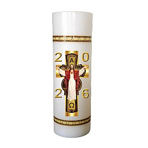 Círio Pascal Jesus Cristo 7,8cm x 30 Cm Adesivado