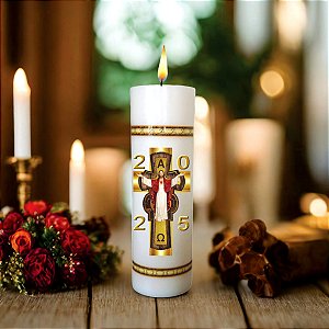 Círio Pascal Jesus Cristo 7,8cm x 20 Cm