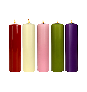 Vela Advento   Altar de Igreja  7,8cm X 20 Cm