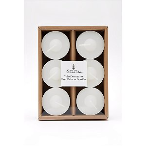Vela de cera vegetal cx com  6 unidades