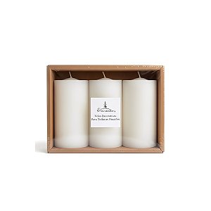 Vela de cera vegetal 5x10  cx com 3 unidades