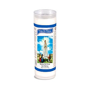 Velas Votiva Nossa Senhora de Fátima Tubo PVC C/12