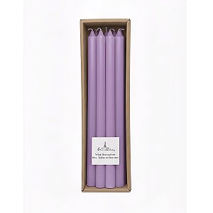 Vela par Castiçal Lilás  8 Unidades 26CM