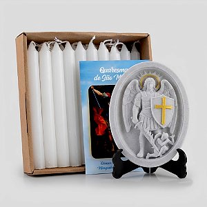 Quaresma de são Miguel - kit 40Velas/Quadro/Folheto