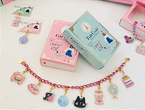 Pulseira Petit Conte em alumínio 5mm - Cor Rosa Tam: G + caixinha