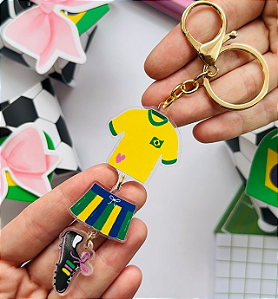 Chaveiro Charm Uniforme de futebol feminino