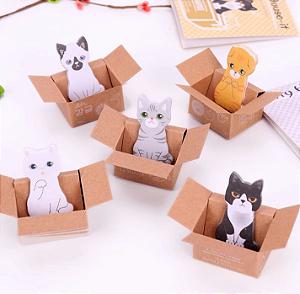 Sticky Note Gatinho na Caixa