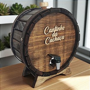 Pingometro Rústico Barril Dosador Tonel de Pinga Barrica Cachaça