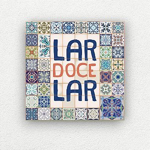 Placa Decorativa Lar doce Lar - Quadro de Decoração Casa Geek 20x20cm