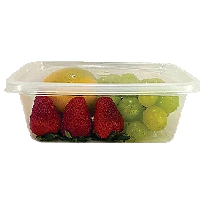 Pote Hermético Retangular de Plástico transparente 1 litro