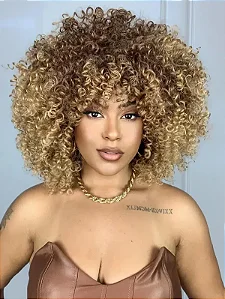 Peruca Volumosa Dandara Castanha Loira 3327 Cacheada