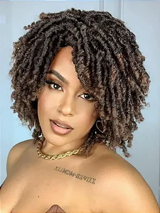 Peruca Kieza Dreads Castanha Raiz Preta