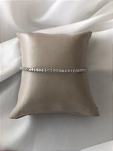Pulseira com Zircônias Quadradas