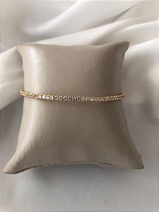 Pulseira Aberta com Zircônias