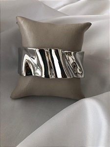 Bracelete Prateado Espelhado
