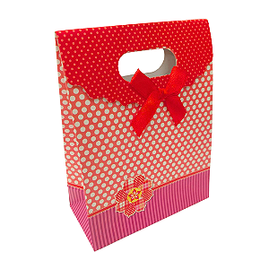 Sacola Embalagem de Presente 16cm(A) x 12,5cm(L) x 6cm(B)