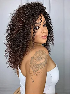 Peruca Sabrina Cacheada Castanha