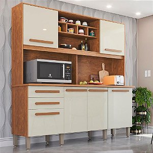 Armário para Cozinha 6 Portas 2 Gavetas Luna Plus imop Móveis