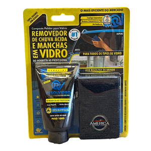 KIT DE DESCONTAMINAÇÃO DE VIDROS ÓXIDO DE CERIO 100G + TACO CARPETE - RESOLVIDRO