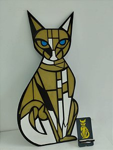 Gato recortado Egipcio 70 cm amarelo