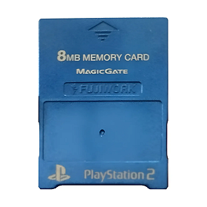 Memory Card Ps2 Original Azul Fujiwork Playstation 2