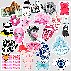 Pack Stickers- Adesivos Diversos Ursinho Carinhosos- Panda