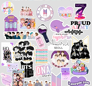 Pack Stickers- Adesivos Bts K-pop Impermeável - Personaliza