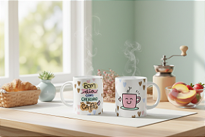 Caneca Personalizada - Bom Dia com Cheirinho de Café
