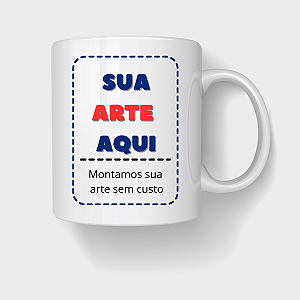 Caneca Cerâmica Branca de 325ml Personalizada