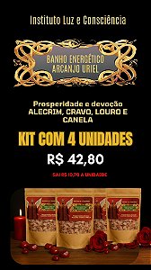 Kit 4 Banhos Energéticos Arcanjo Uriel – Raio Rubi Prosperidade e Devoção✨