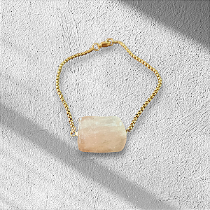 Pulseira com Selenita Laranja- energia vital, limpeza e renascimento.